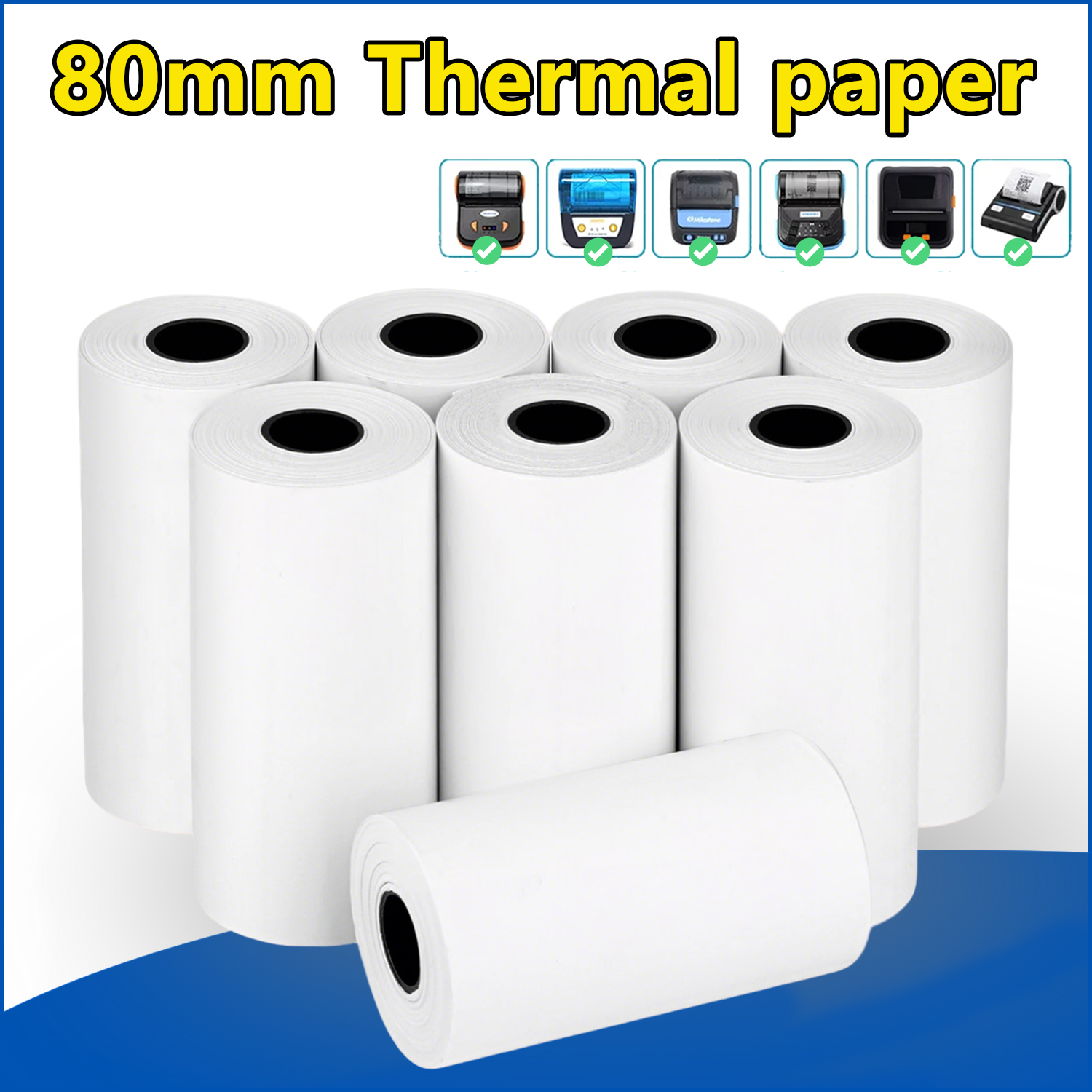 Commercial Printing Machine - 80MM Thermal Receipt Paper 3/6/10 Rolls