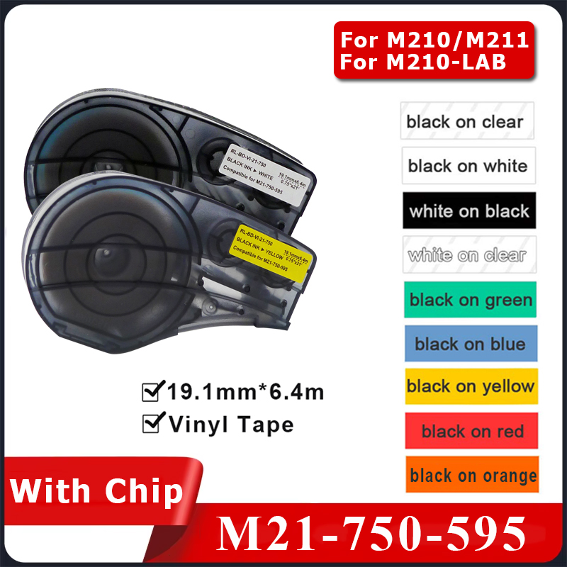 Commercial Vinyl Printing - (With Chip) 1PCS Compatible M21-750-595 19.1mmx6.4m(0.75