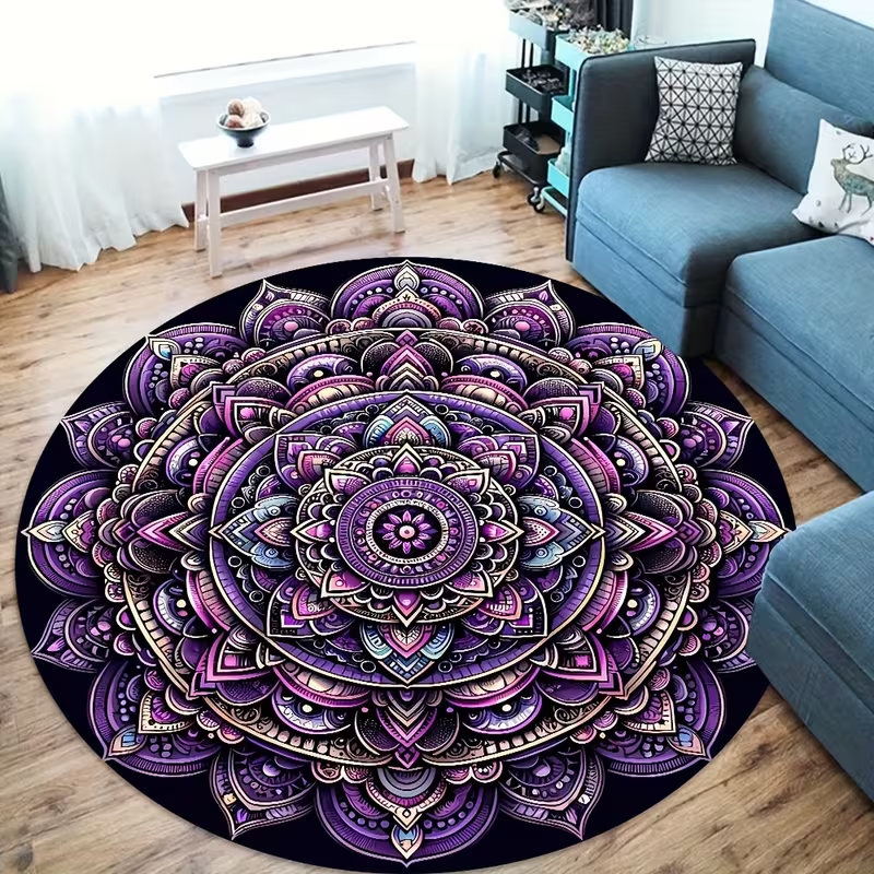 Luxury Boho Mandala Round Rug  - Wholesale Commercial Printing 评论和价格
