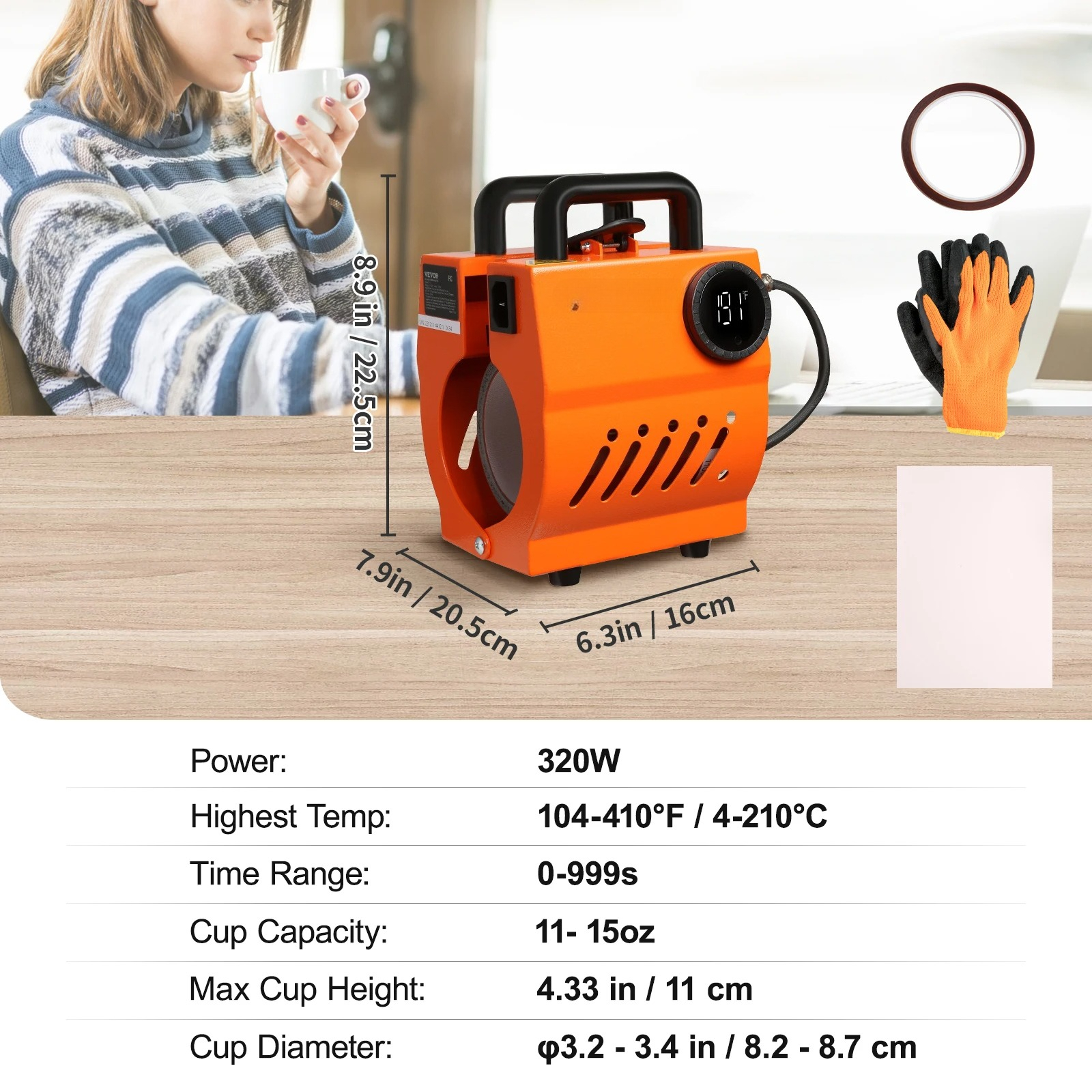11oz-15oz Mug Heat Press Mini  - Sublimation Mug Blank 评论和价格