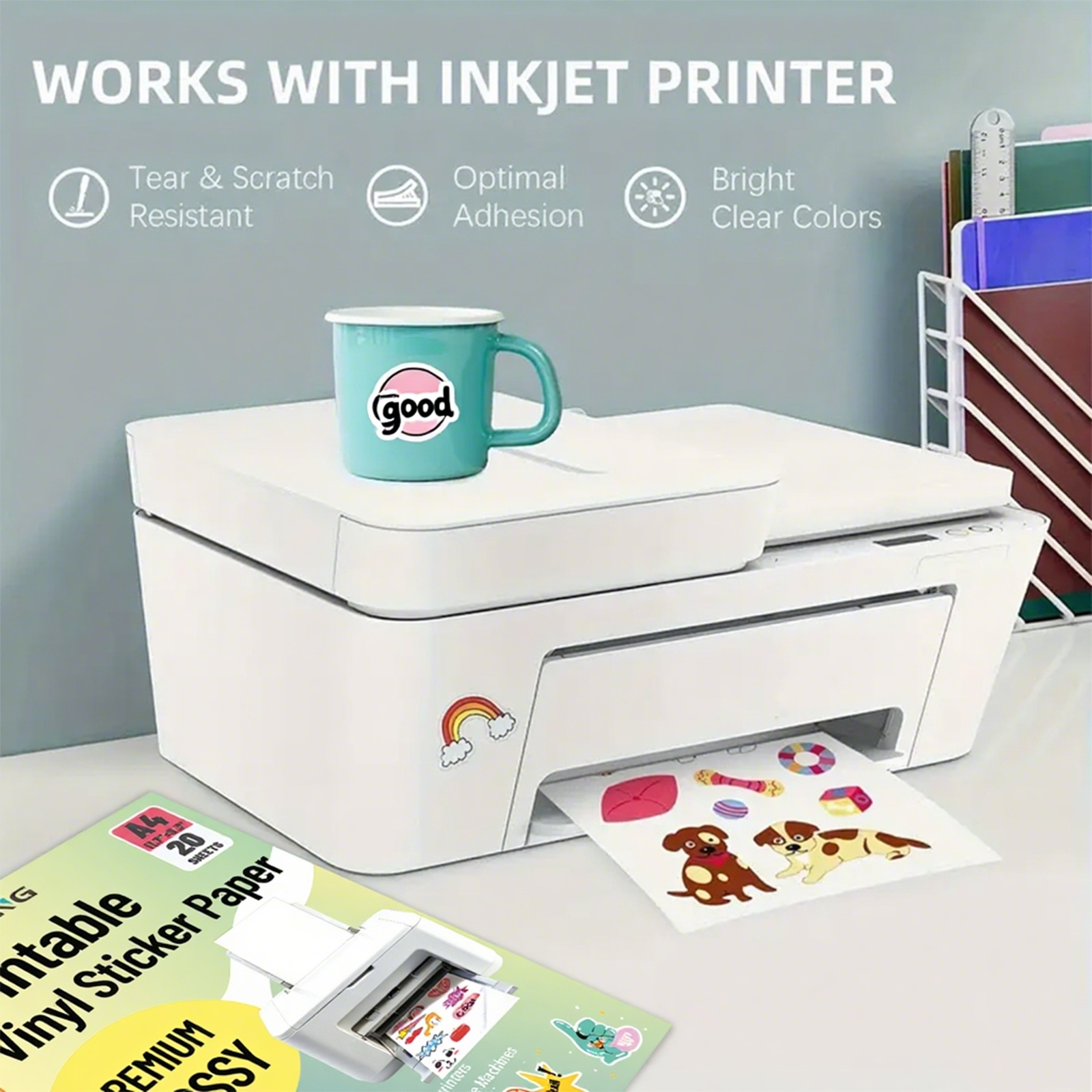 20 Sheets A4 Glossy Vinyl Stic - Commercial Vinyl Printing 评论和价格