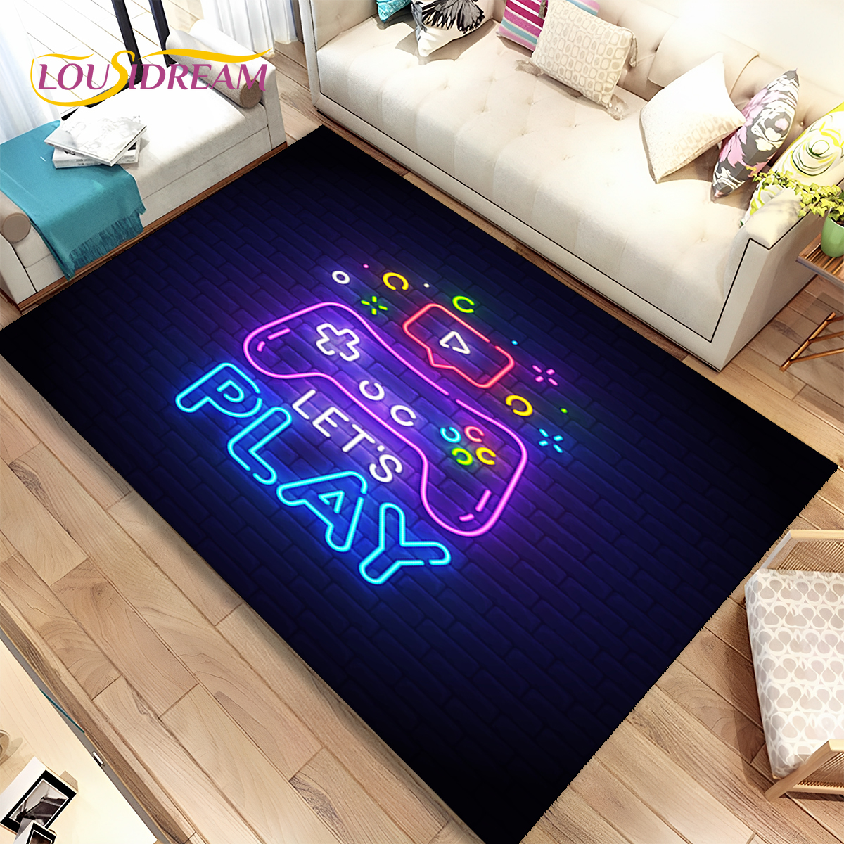 Cartoon Game Gamer Gamepad Rug - Commercial Printing Online 评论和价格