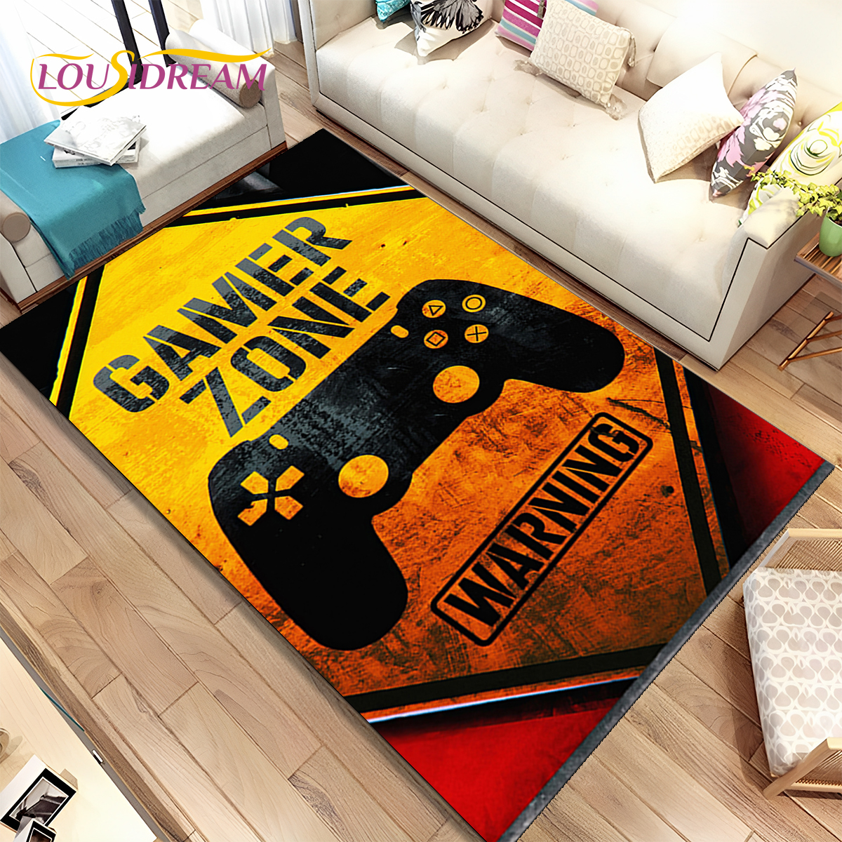 Cartoon Game Gamer Gamepad Rug - Commercial Printing Online 评论和价格