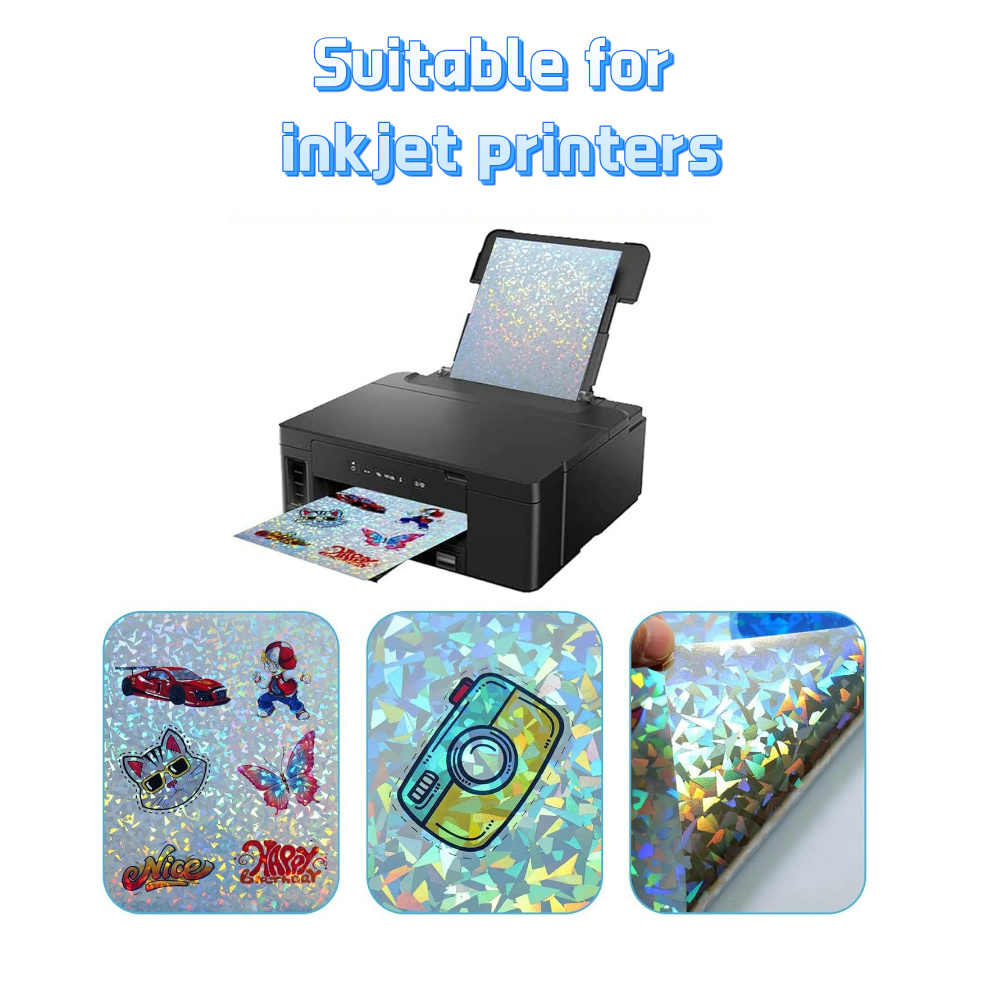 10 sheets Holographic sticker  - Commercial Vinyl Printing 评论和价格