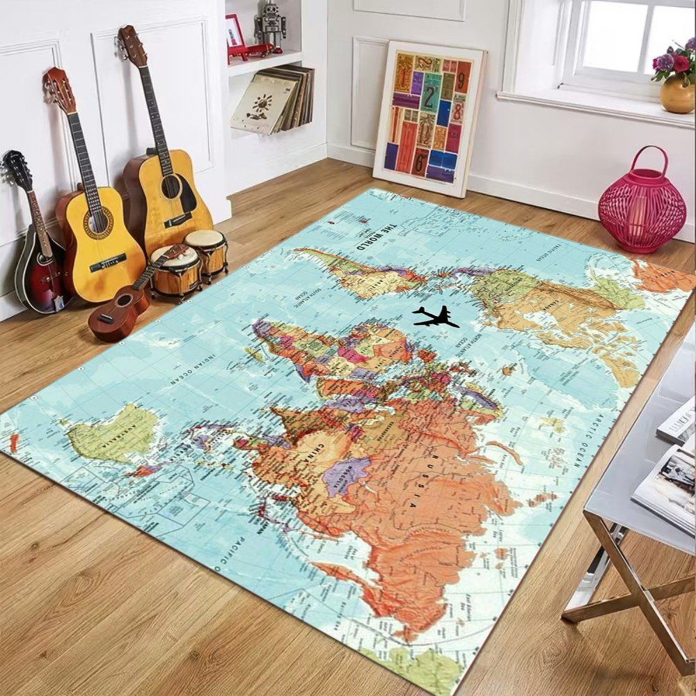World Map Printed Carpet Child - Commercial Printing Machine 评论和价格