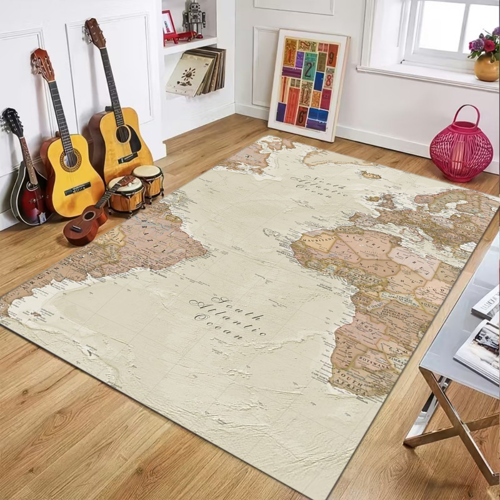 World Map Printed Carpet Child - Commercial Printing Machine 评论和价格