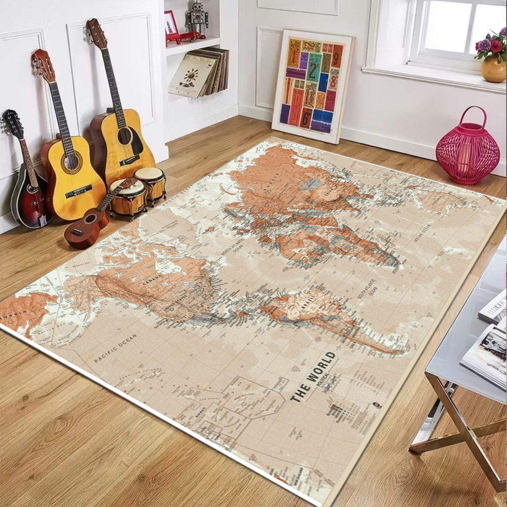 World Map Printed Carpet Child - Commercial Printing Machine 评论和价格