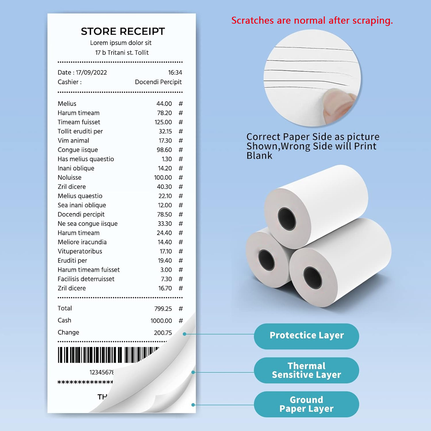 80MM Thermal Receipt Paper 3/6 - Commercial Printing Machine 评论和价格