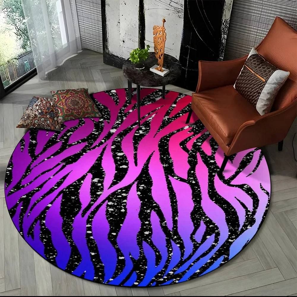 Pink Zebra Stripe Print Round  - Commercial Printing Machine 评论和价格