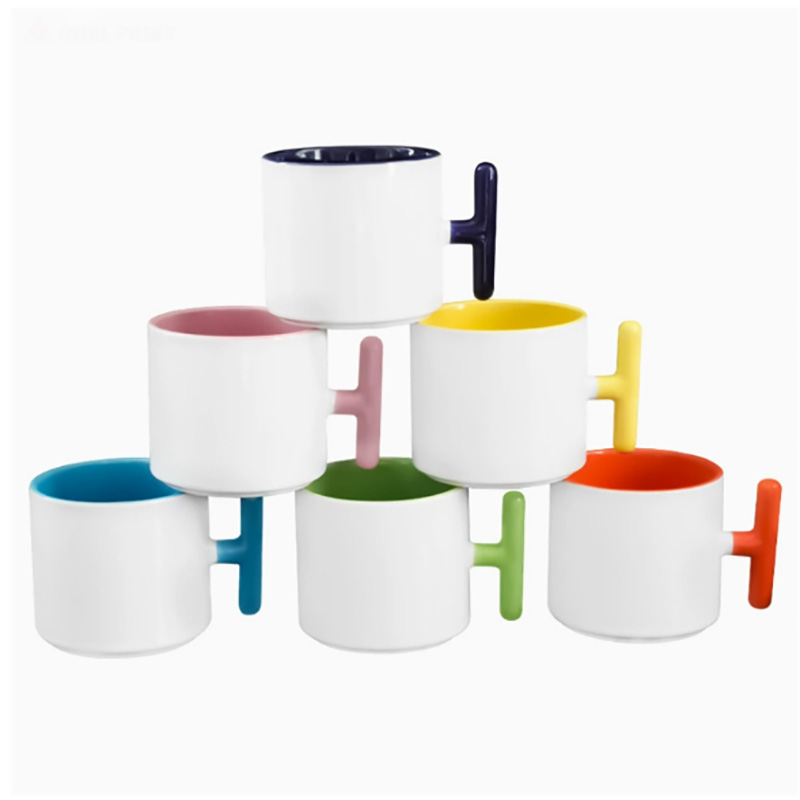 2PCS Creativity T-shaped handl - Sublimation Mug Blank 评论和价格
