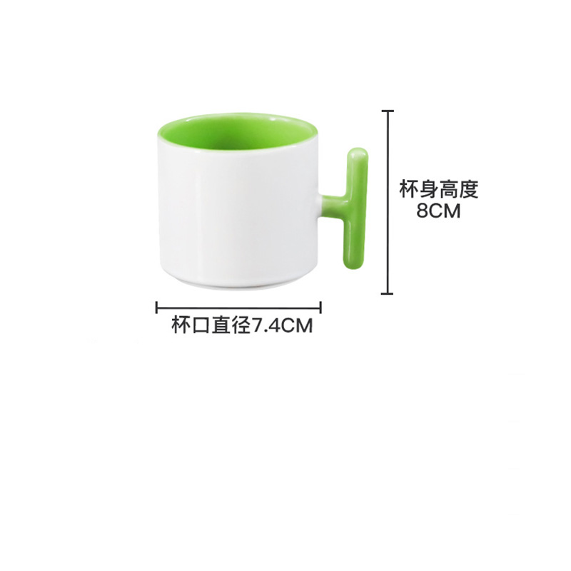 2PCS Creativity T-shaped handl - Sublimation Mug Blank 评论和价格