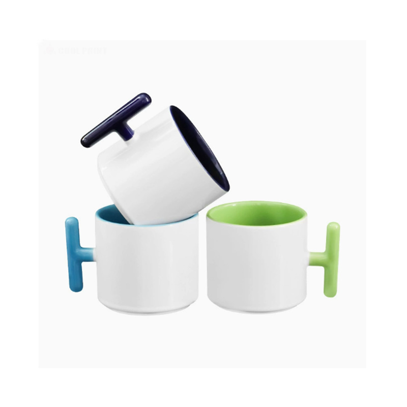 2PCS Creativity T-shaped handl - Sublimation Mug Blank 评论和价格