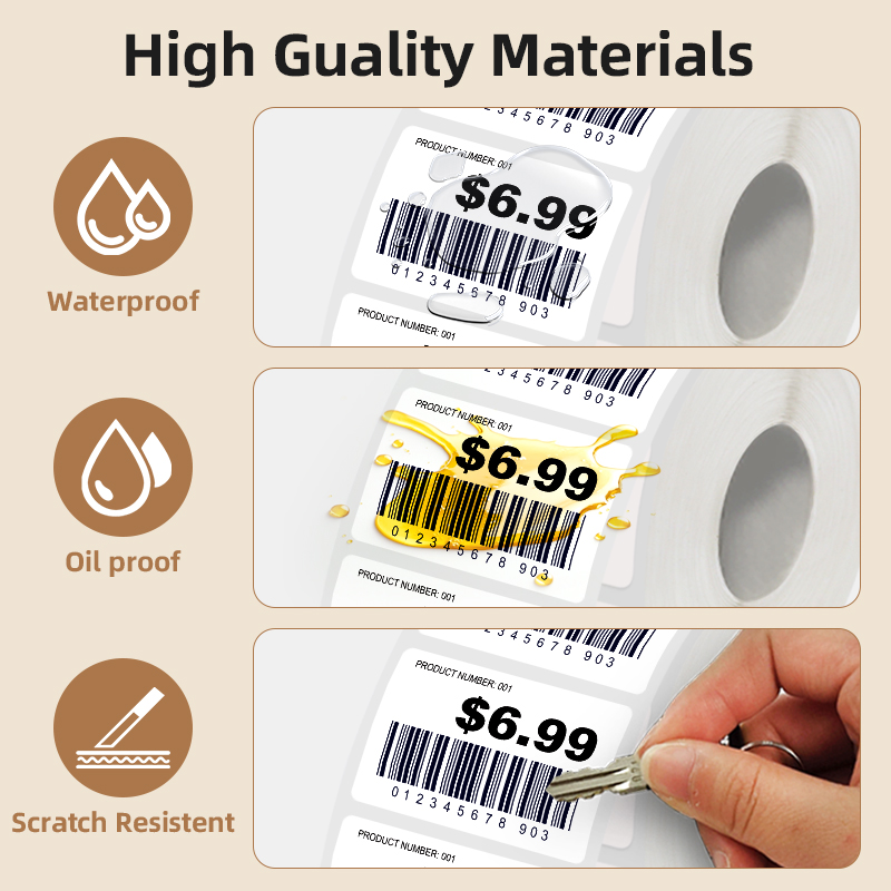 5 Rolls of White Label Sticker - Commercial Printing Machine 评论和价格