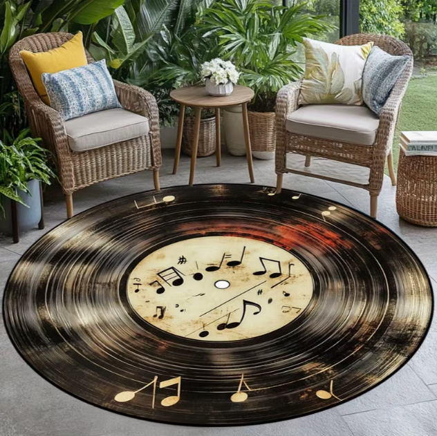 Elegant Circular Floor Mat wit - Commercial Vinyl Printing 评论和价格