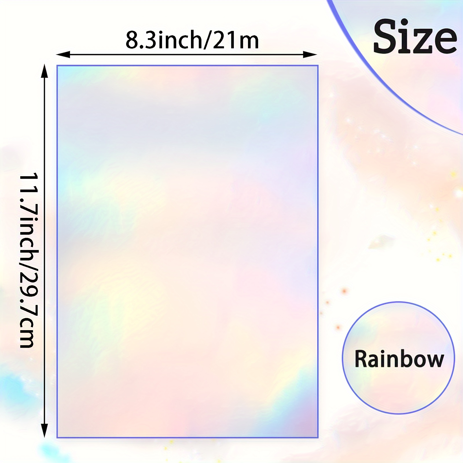 A4 Size 10 Sheets Rainbow Holo - Commercial Vinyl Printing 评论和价格