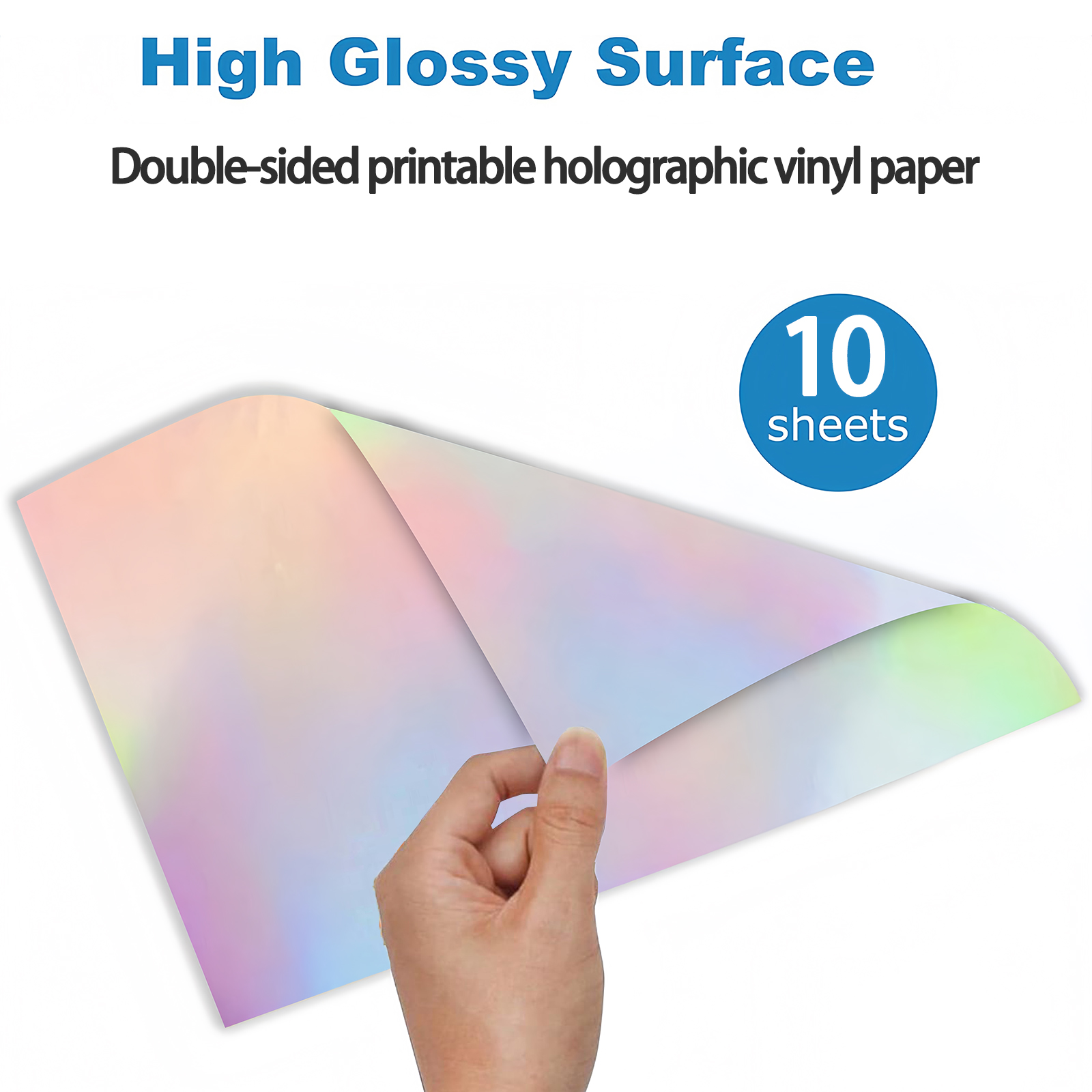 A4 Size 10 Sheets Rainbow Holo - Commercial Vinyl Printing 评论和价格